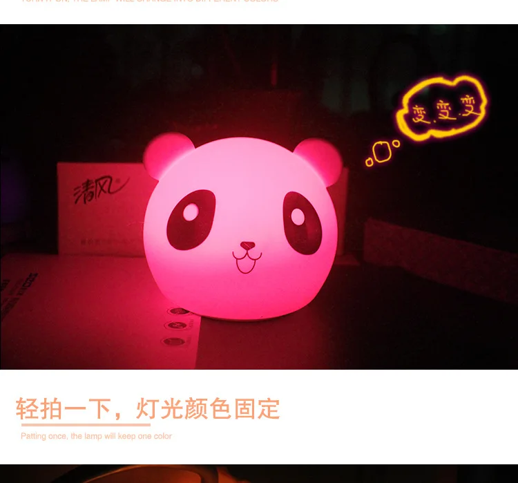 Детский ночник для детской спальни силиконовый светодиодный с милым медведем