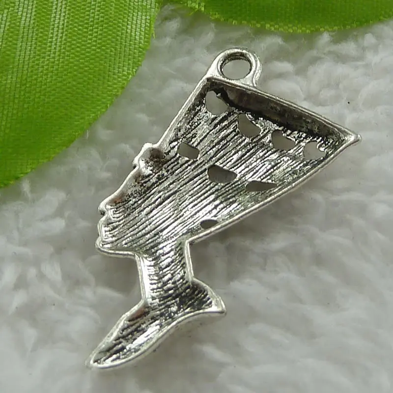 88 pieces antique silver queen charms 39x19mm #1199 |