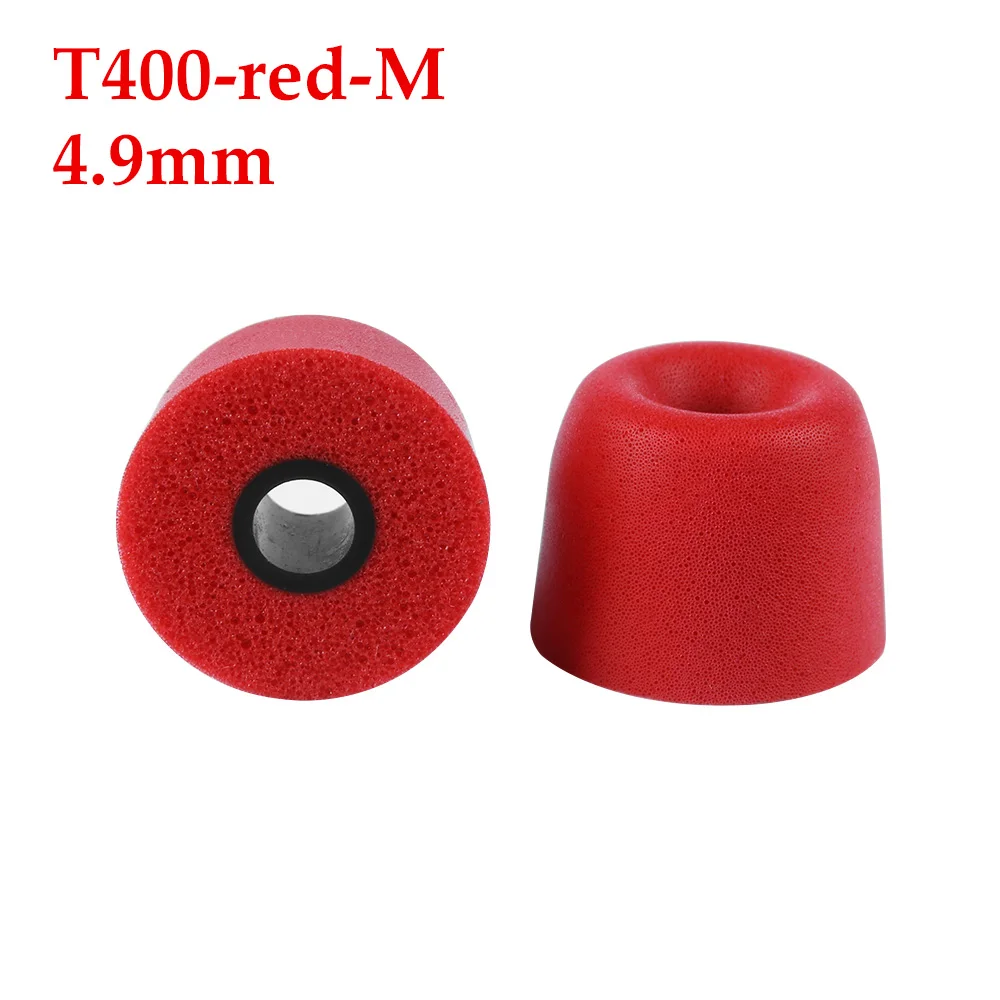 T400 M red 3 пар/уп. Универсальные наушники-вкладыши с эффектом памяти T400, мягкие и Легко заменяемые - Цвет: T400 M red