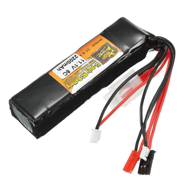 New ZOP Power 11.1V 2200mAh 3S 8C Lipo Battery JR JST FUBEBA Plug for Transmitter Batteries RC Helicopter Spare Parts Accs | Игрушки и