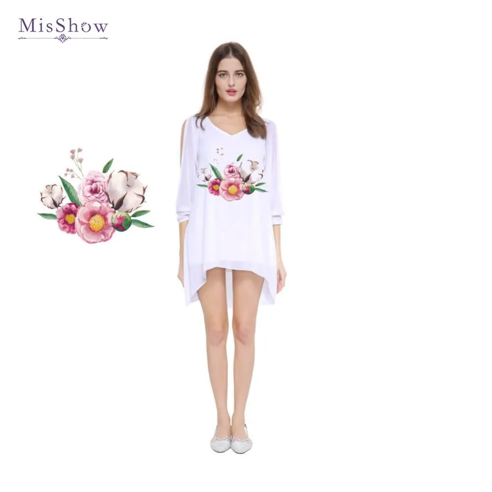 Женская шифоновая блузка с V образным вырезом открытыми плечами|Рубашки| |