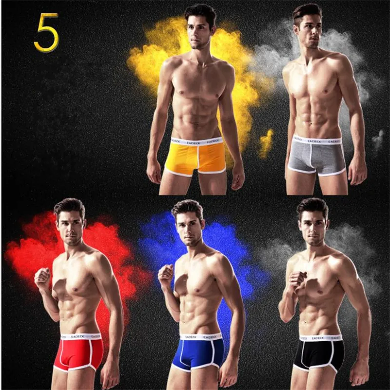3 шт./партия мужские удобные шорты-боксеры Мужское нижнее белье брендовые
