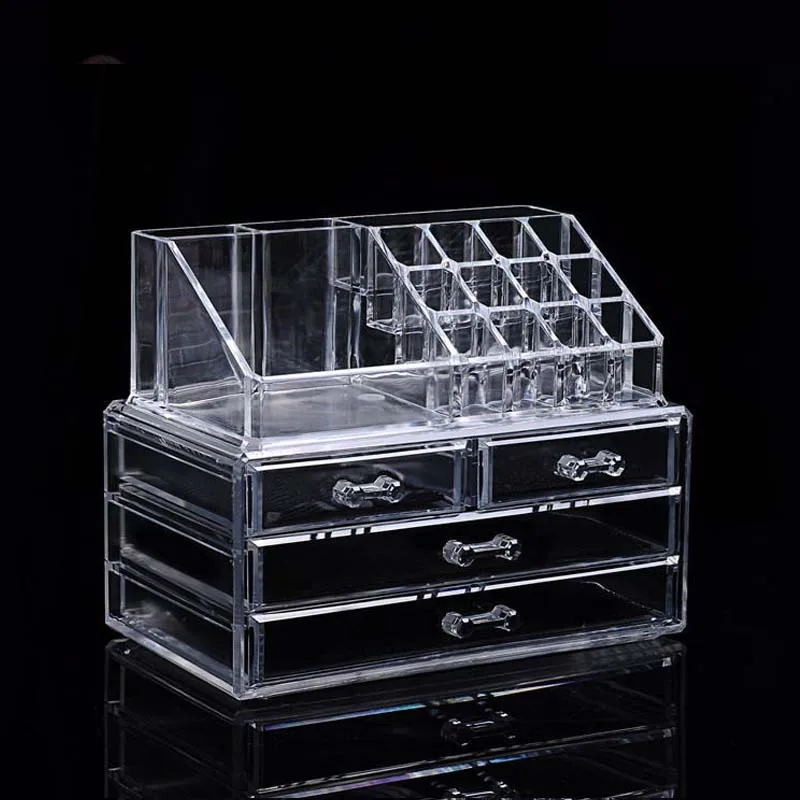 Акриловый прозрачный органайзер для косметики украшений макияжа|box case|holder boxacrylic