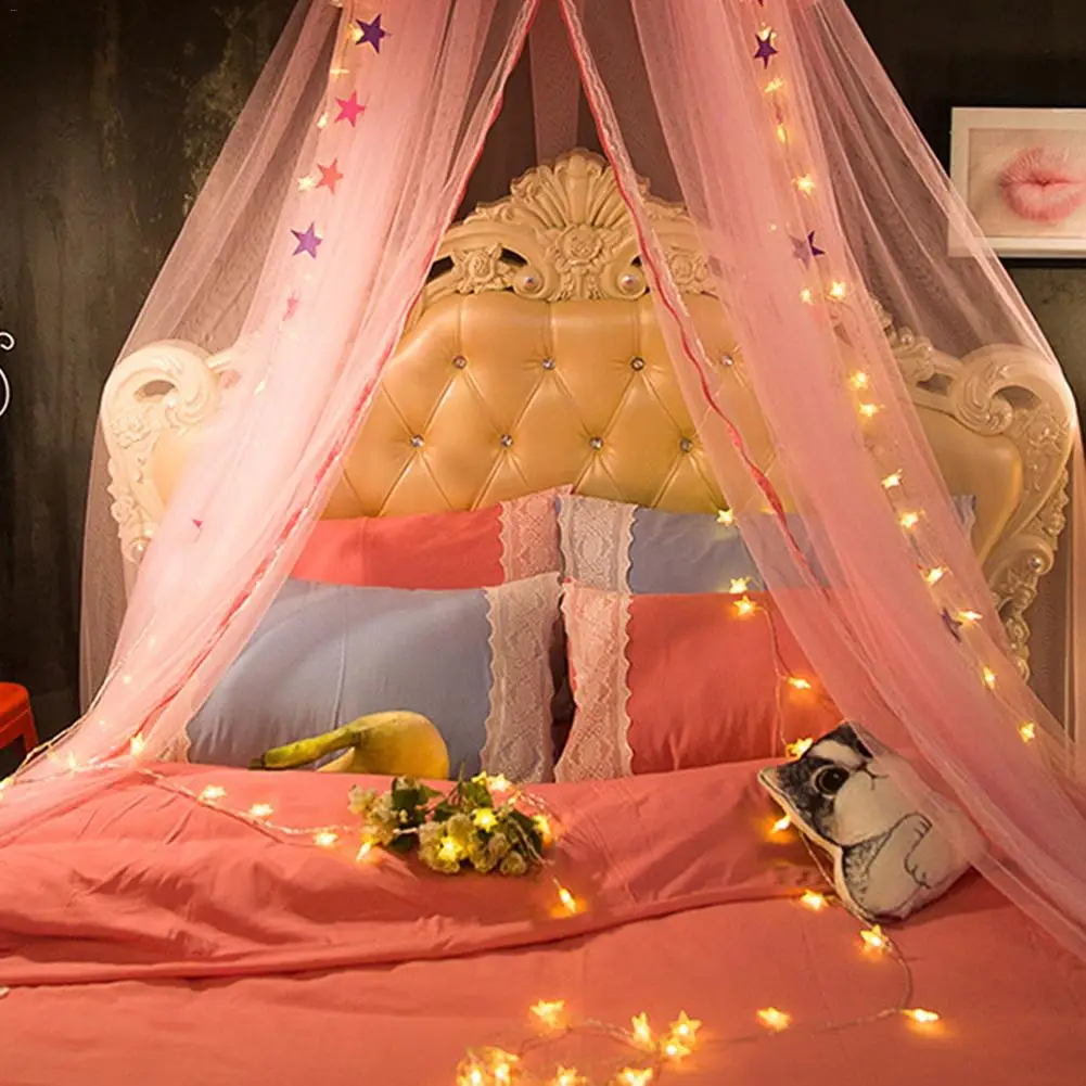 Розовая Меховая детская навес купол постельное белье принцесса кроватка