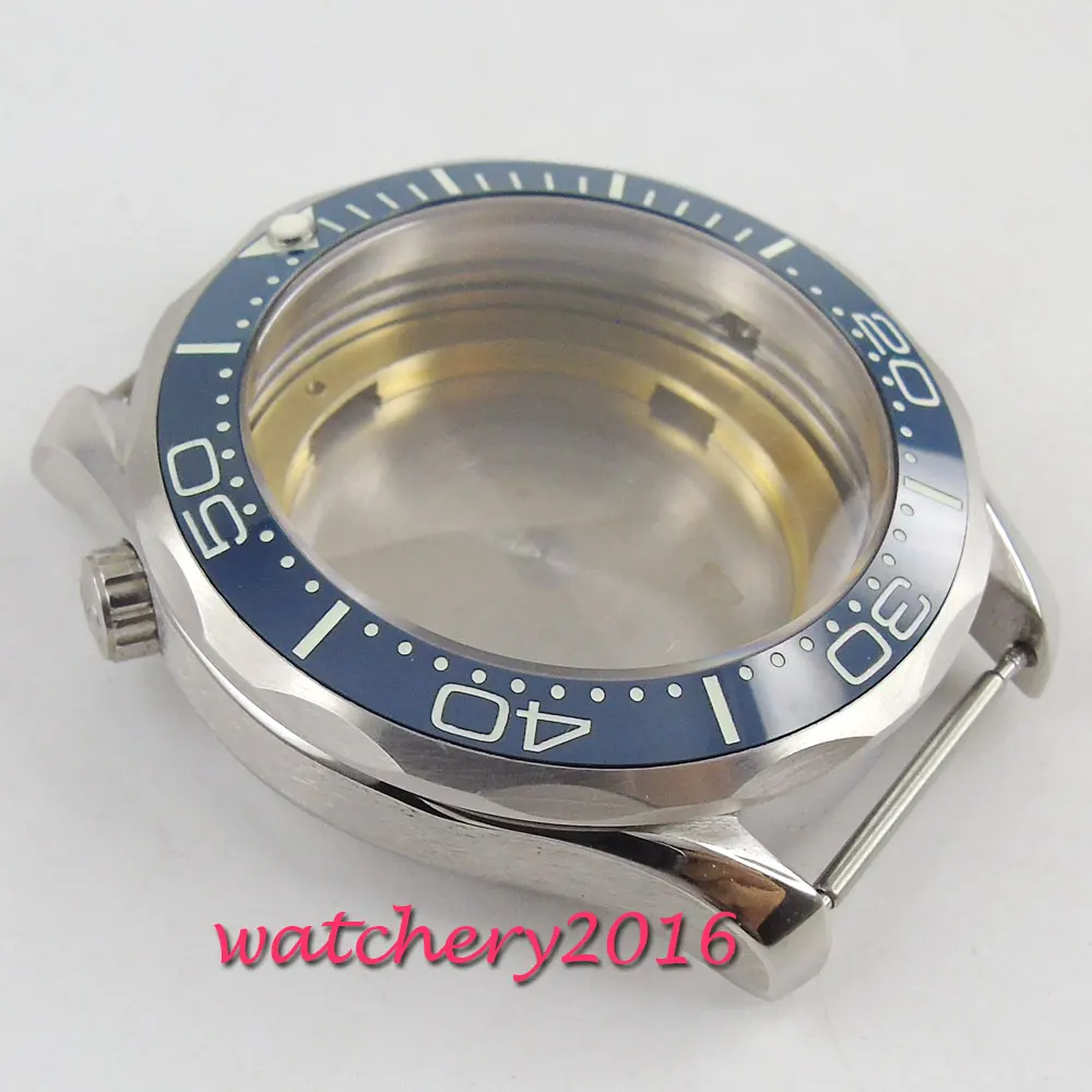 41-миллиметровый светящийся стальной чехол для часов с керамической рамкой