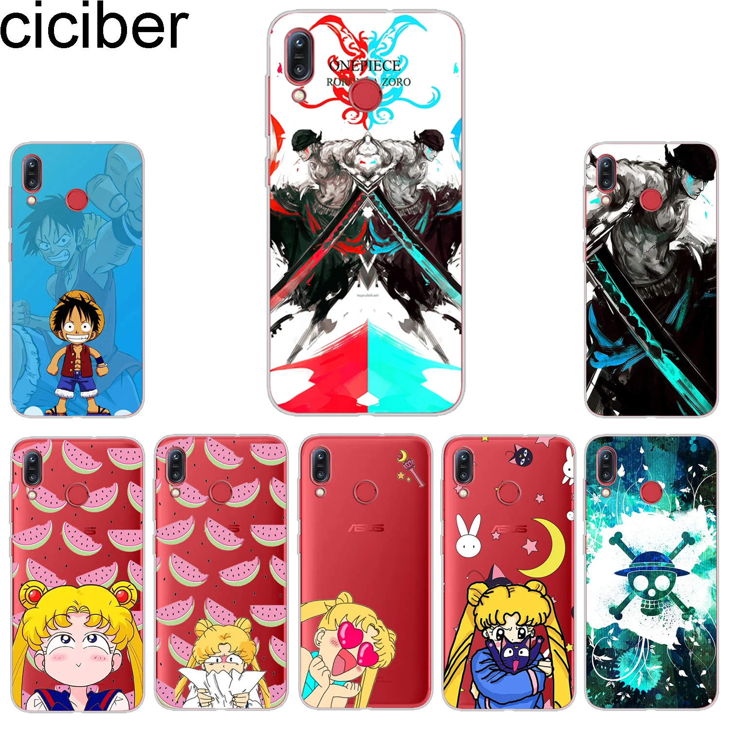 ciciber Phone Cases For ASUS Zenfone Max Pro (M1) (M2) Case Cover ZB601KL ZB602KL ZB631KL ZB633KL ZB555KL One Piece Sailor Moon |