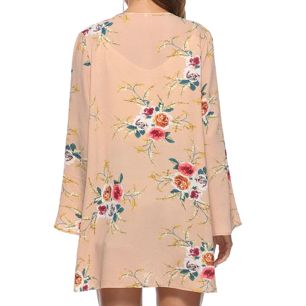 Camisetas mujer verano, женские топы с цветочным рисунком, женские модные повседневные топы, свободные кимоно, кардиган накидка/PY