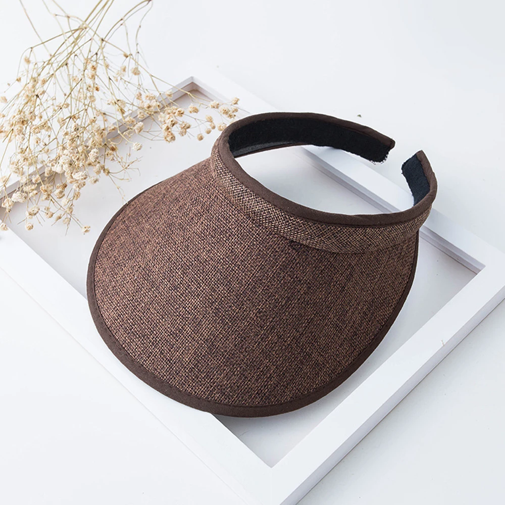 Шляпа женская Соломенная без верха для защиты от солнца путешествий пляжа