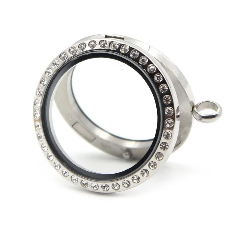 Новый Серебряный Кристальный Магнитный Плавающий Медальон 316L из нержавеющей