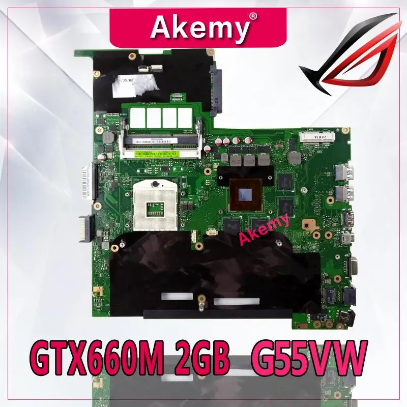 Материнская плата Akemy G55VW для ноутбука GTX660M 2 Гб G55V протестированная материнская