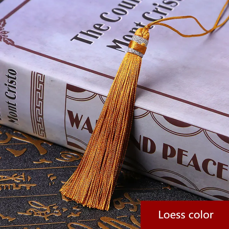 Loess color 10 шт. Многоцветный Длинная тесьма кисточкой домашний текстильный занавес костюмы кулон ленточки DIY Подвески для изготовления украшений Подвески Ремесло кисточки - Цвет: Loess color
