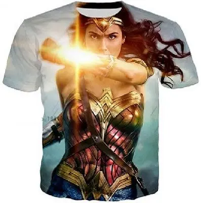 Новинка супергерой 3D футболка сексуальная Gal Gadot DC Wonder Woman повседневная мужская