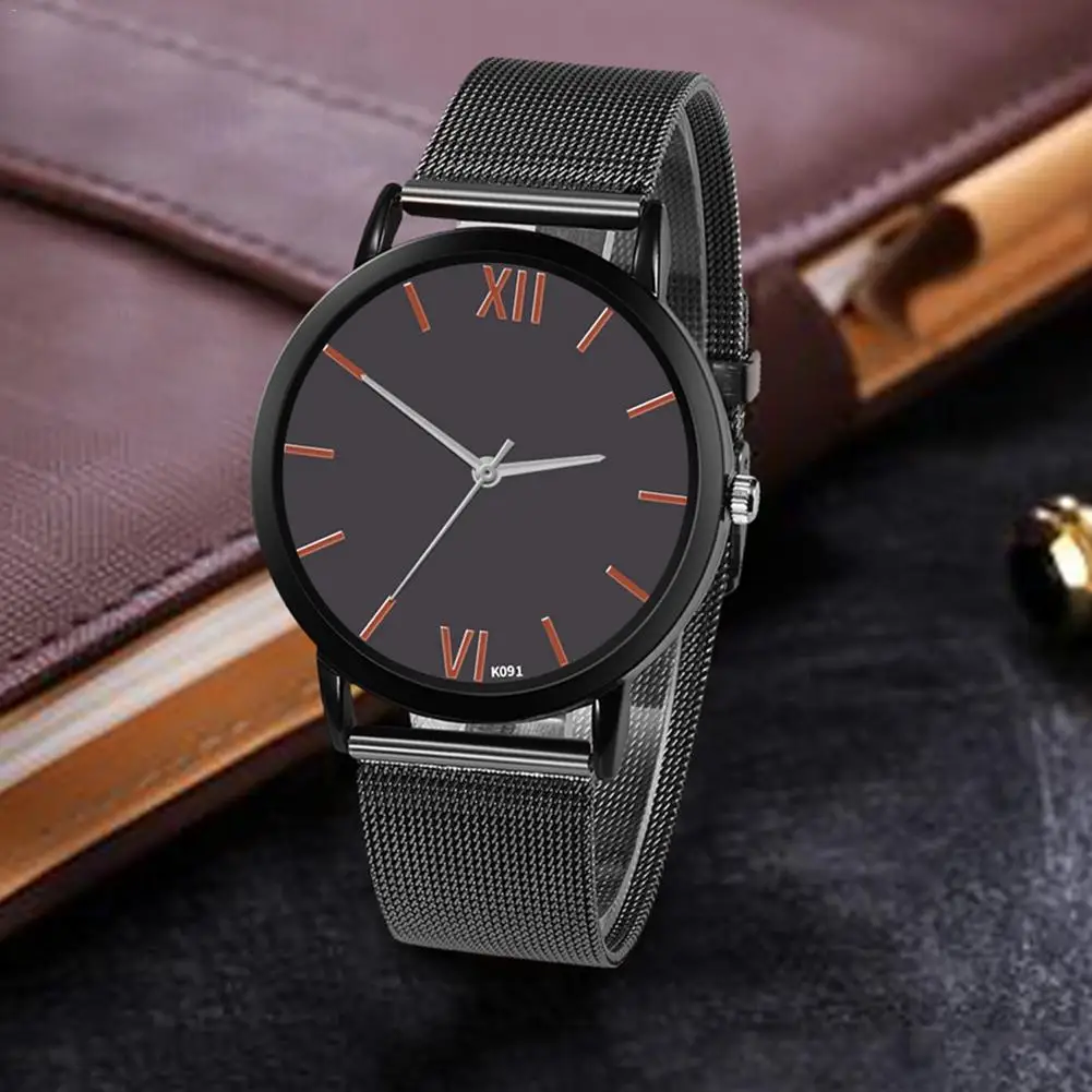 

Quartz Watch Slim Metal Case For ZOLFA Unisex Fashionable Alloy Mesh Quartz Watch Simple Roman Scale Unisex Quartz Watch