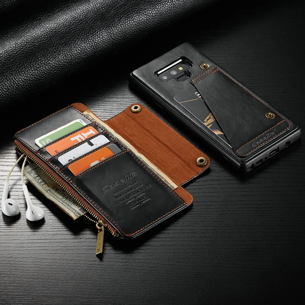 Wallet case Luxury Leather Magnetic Phone For Samsung Galaxy Note 9 Business Card Bag Soft PU Back Cover | Мобильные телефоны и