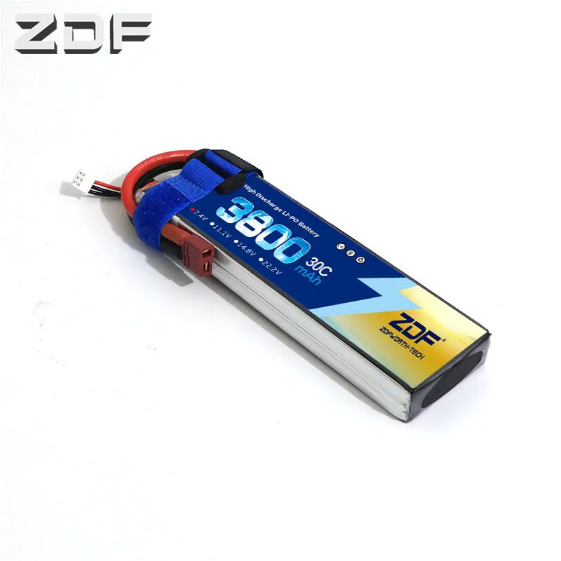 Аккумулятор ZDF 2S 3S 4S 6S 7 4 В 11 1 14 8 в 22 2 3800 мАч 30C RC LiPo для вертолета автомобиля лодки
