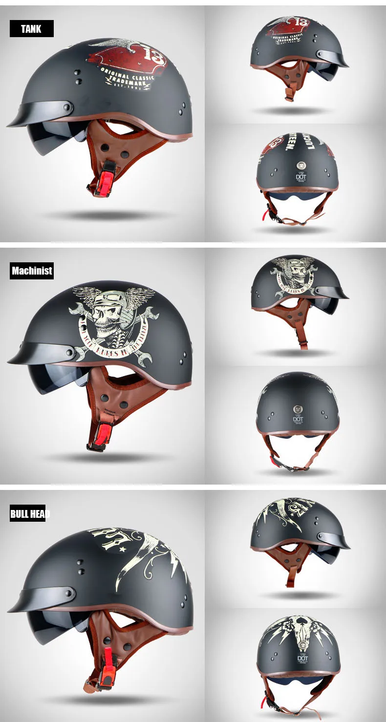 TORC T55 винтажные moto rcycle шлем Vespa Винтаж harley Лето Половина шлем с внутренним козырек струи Ретро мотоциклетный шлем в горошек
