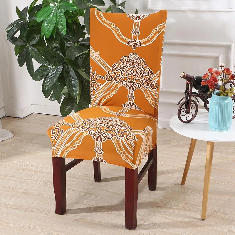 Чехол для стула обеденной комнаты винтажный эластичный чехол из спандекса кухни