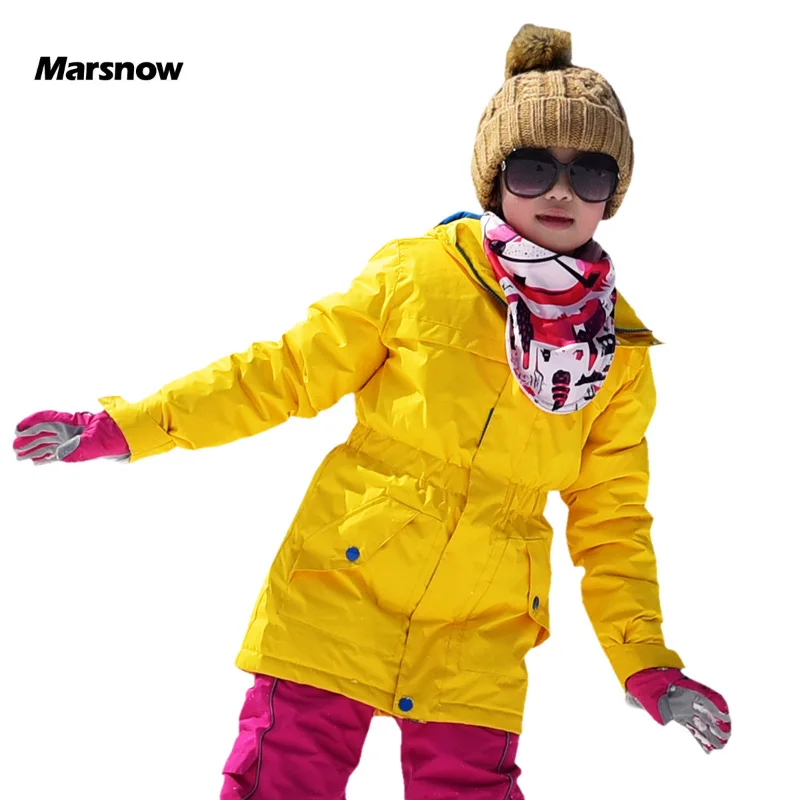 Marsnow Warm Winter Children Ski Jacket Boys Girls Skiing Snowboard Jackets Child Windproof Waterproof Outdoor Snow Coats Kids