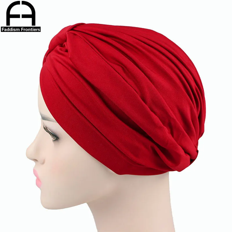 Женский тюрбан Эластичный Тюрбан из спандекса повязка на голову мусульманский