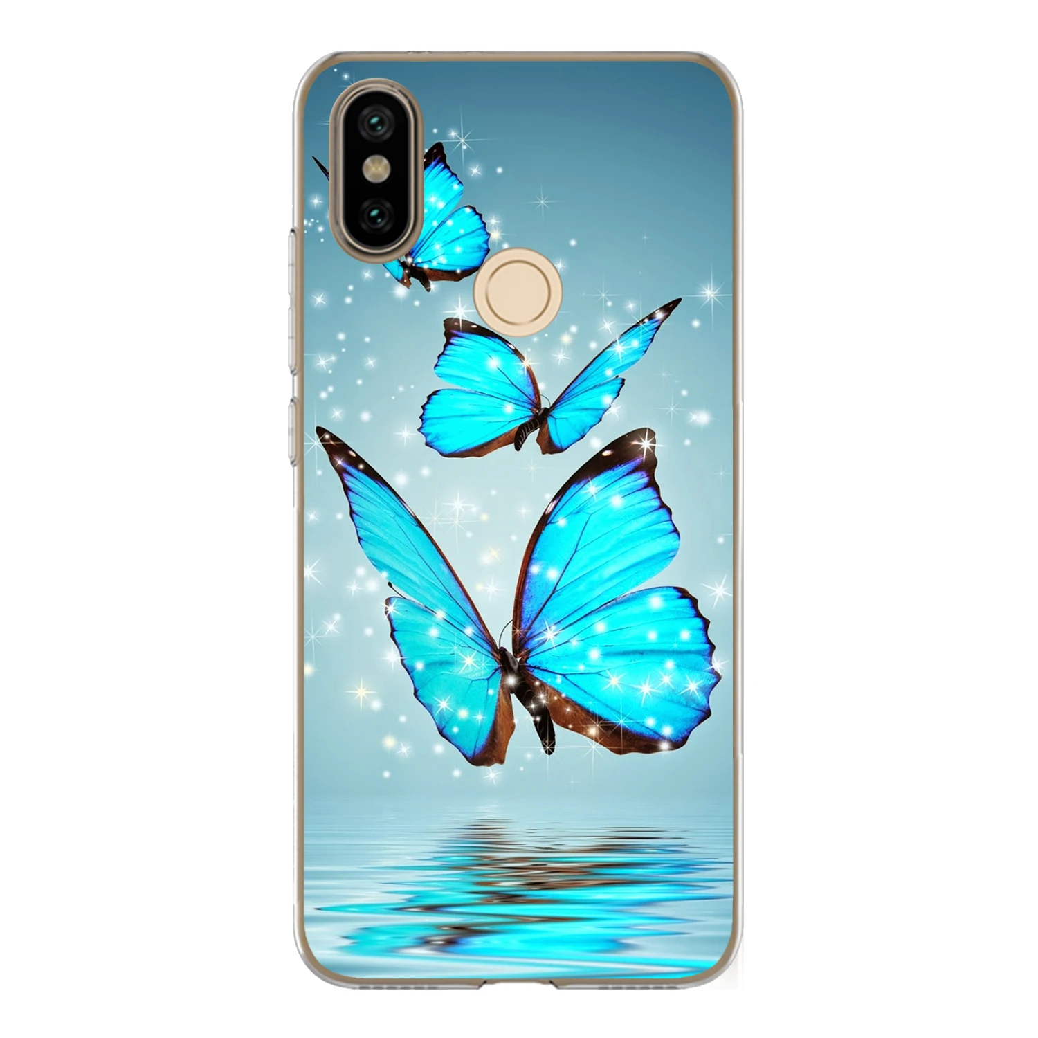 Чехол для Xiaomi Mi A2 6X чехол 5 99 дюйма мягкий ТПУ силикон милый цвет блестящий