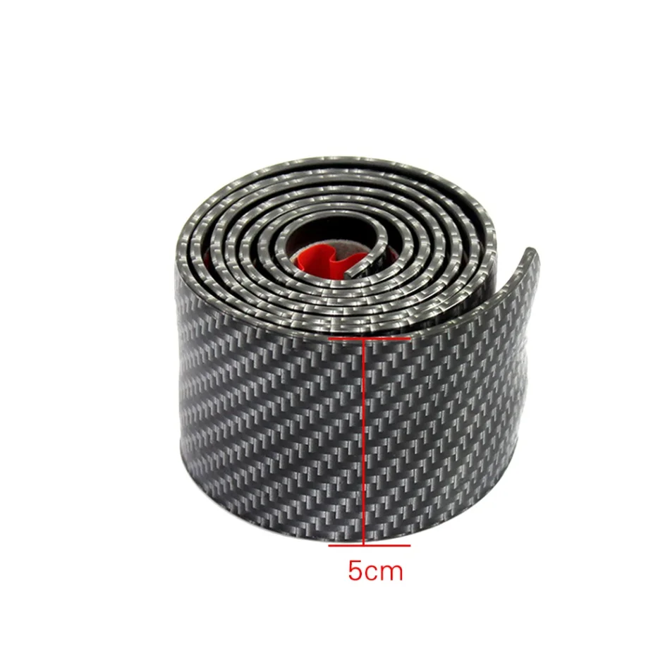 5cm Width 1M Накладка на порог двери автомобиля 1 м 5-10 см из углеродного волокна стиль порога Шаг защитная полоса наклейки пластина анти-удар панель протектор - Цвет: 5cm Width 1M