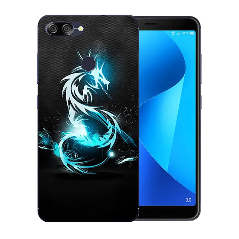 5.7 inch For Asus ZenFone Max Plus M1 ZB570TL Crystal Back Cover Volcanic Pattern Zenfone Plus(M1) X018DC Coques |