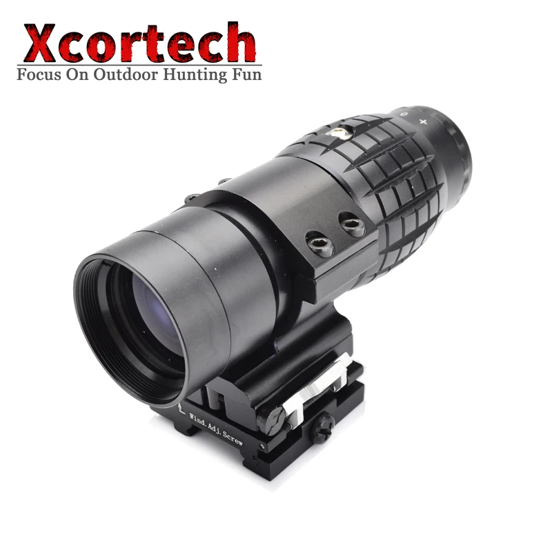 Тактический 3X Лупа Оптический прицел оптический Подходит Aimpoint Sight с откидной