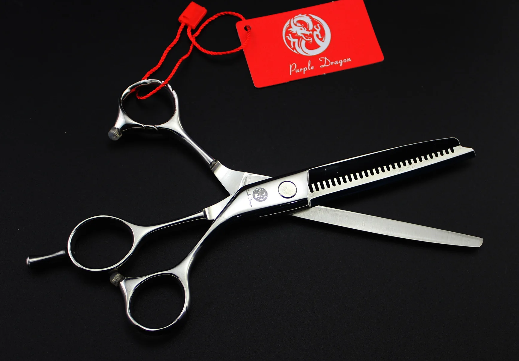 6 0-дюймовые двойные с плоскими зубцами ножницы для стрижки волос плоская + Зубная