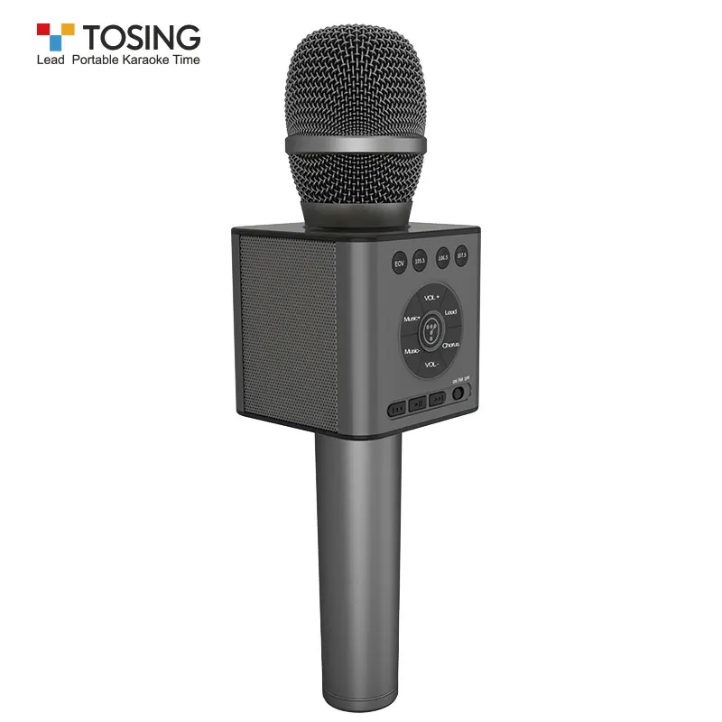 Black TOSING Q12 портативный микрофон для караоке беспроводной Bluetooth Динамик ручной музыкальный плеер KTV путешествия Поддержка USB карты воспроизведения - Цвет: Black