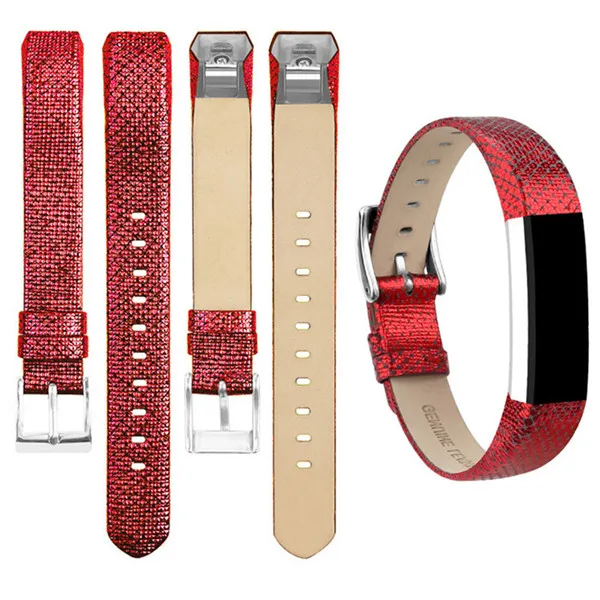 Ремешок Для Fitbit Alta HR Replacment, золотистый, серебристый кожаный ремешок для Fitbit Alta hr, женские браслеты из натуральной кожи - Цвет ремешка: red band