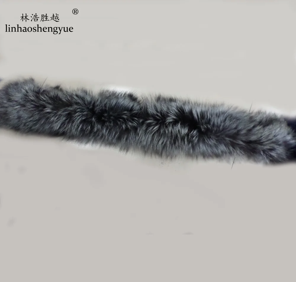 Linhaoshengyue 70 длинный прямой воротник из серебристого лисьего меха|fox lamp|fur fox coatfur trim