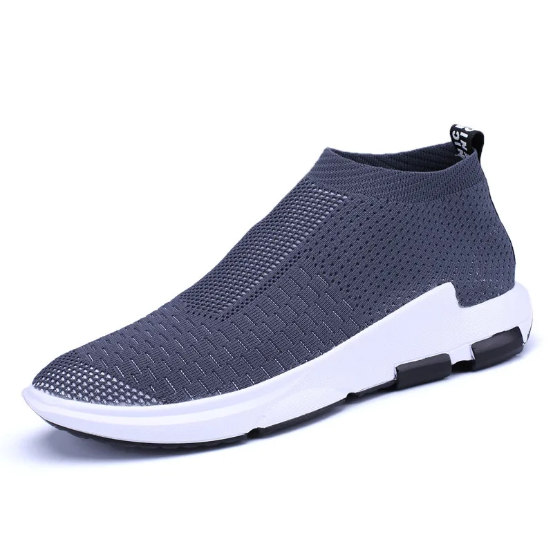 2019 Breathable Comfortable Men Fashion Sneakers Sock Shoes Size 39-44 Soft Light Man Brand Summer Black Red Grey Colors | Обувь