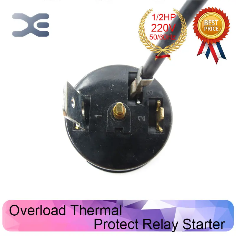10PCS Refrigerator Spare Parts 1/2 HP Compressor For 220V 375W Overload Protector | Бытовая техника