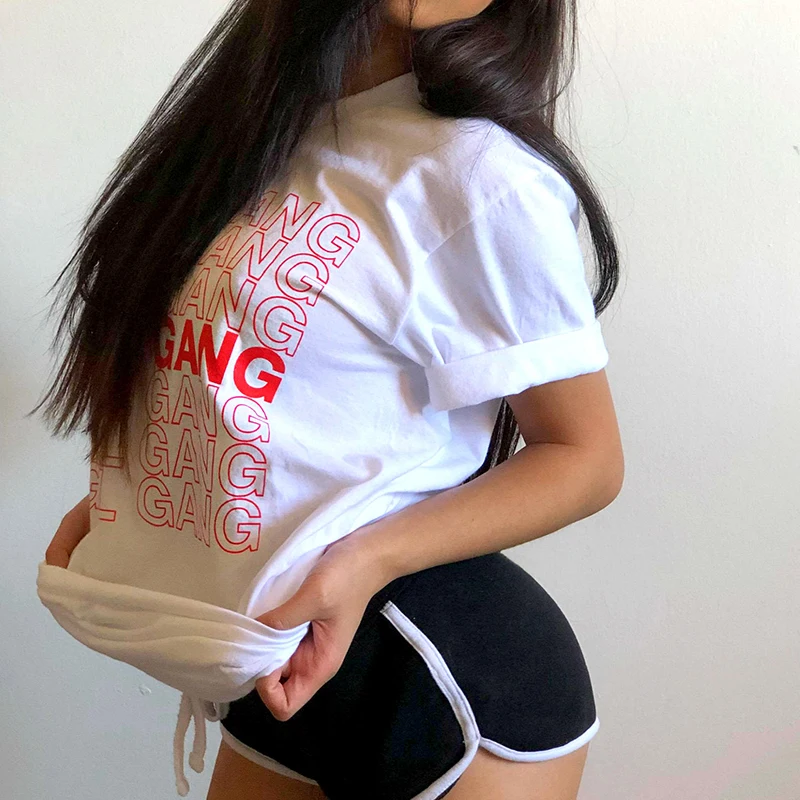 Женская футболка Sugarbaby Girl Gang эстетика Феминизм стиль феминизма хипстер гранж