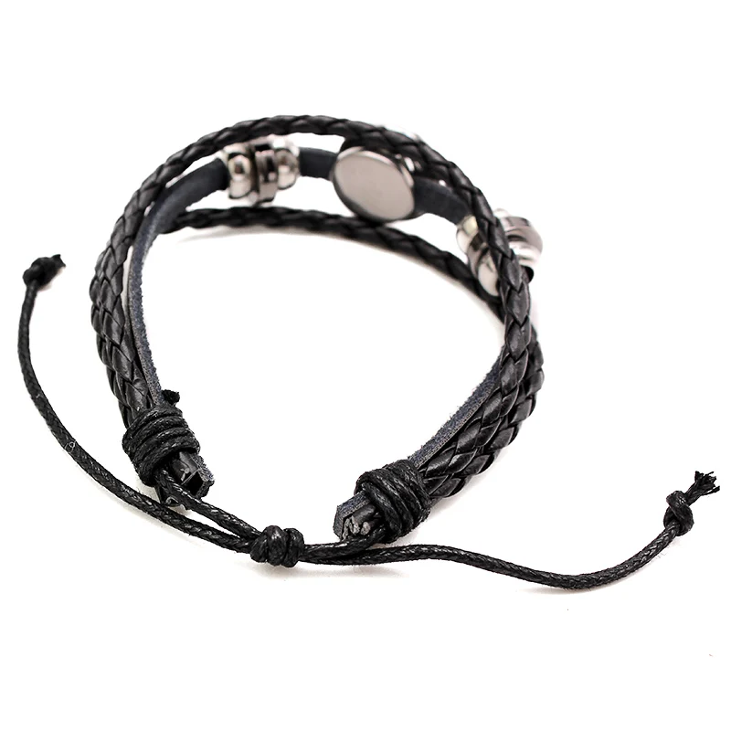 10 шт./лот многослойные кожаные Кнопки для браслета в стиле панк кнопки браслет