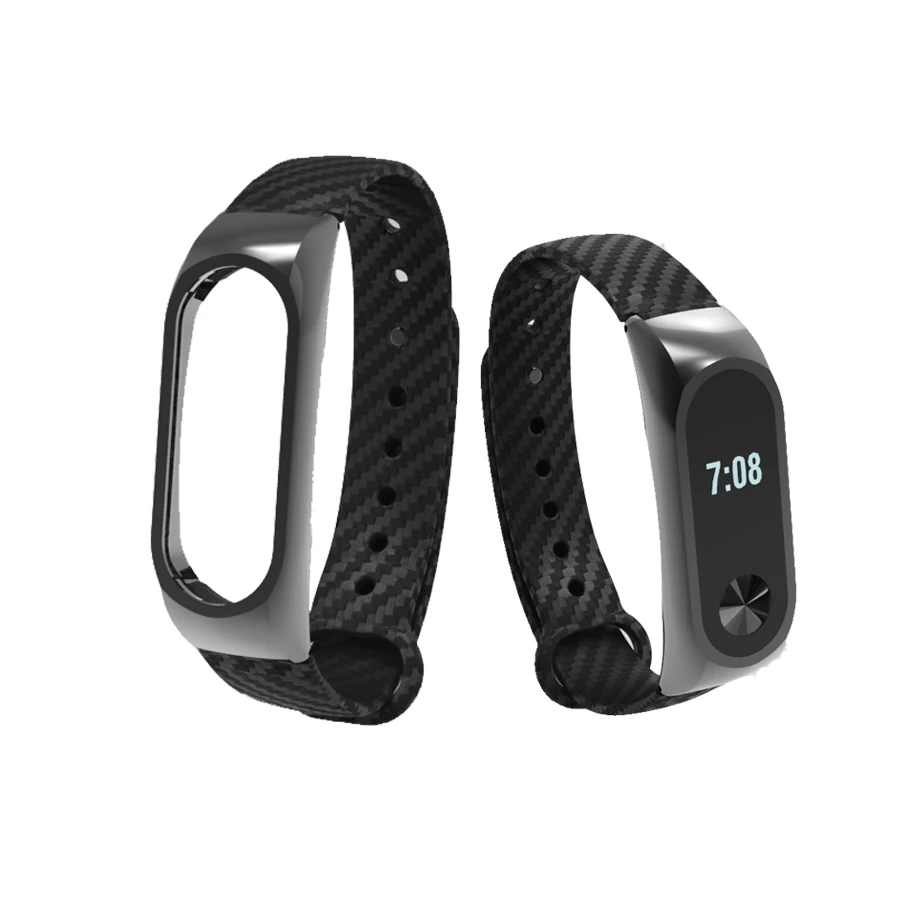 Силиконовый ремешок на запястье из углеродного волокна для Xiaomi Mi Band 2