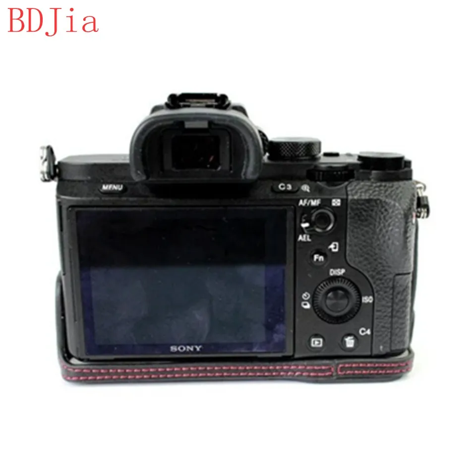 Натуральная Воловья кожа корпуса для половины камеры база Sony A7 A7R A7S с отверстием