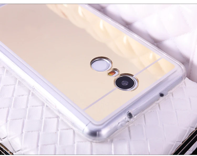 Блестящий зеркальный силиконовый чехол для Xiaomi Redmi Note 4 Global 4X 5A прозрачный из ТПУ 3S