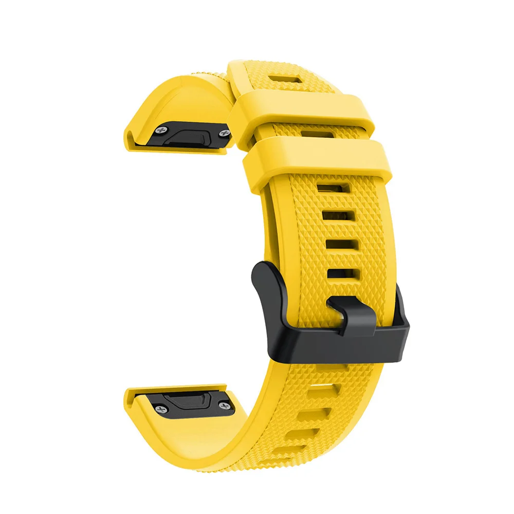 Yellow Для Garmin Fenix 5/5 plus Quick fit 22 мм браслет ремешок Смарт-часы силиконовый Easyfit ремешок для Forerunner 935/Approach S60 - Цвет: Yellow