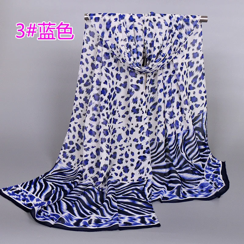 2019 популярный модный женский леопардовый шифоновый шарф платок Бесплатная