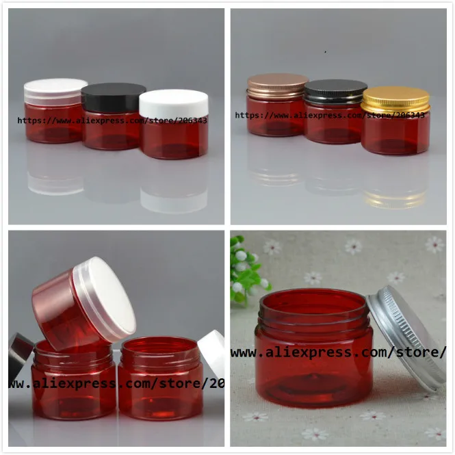 40 г красная пэт бутылка/банка/горшок для геля/эссенции/крем/увлажняющий