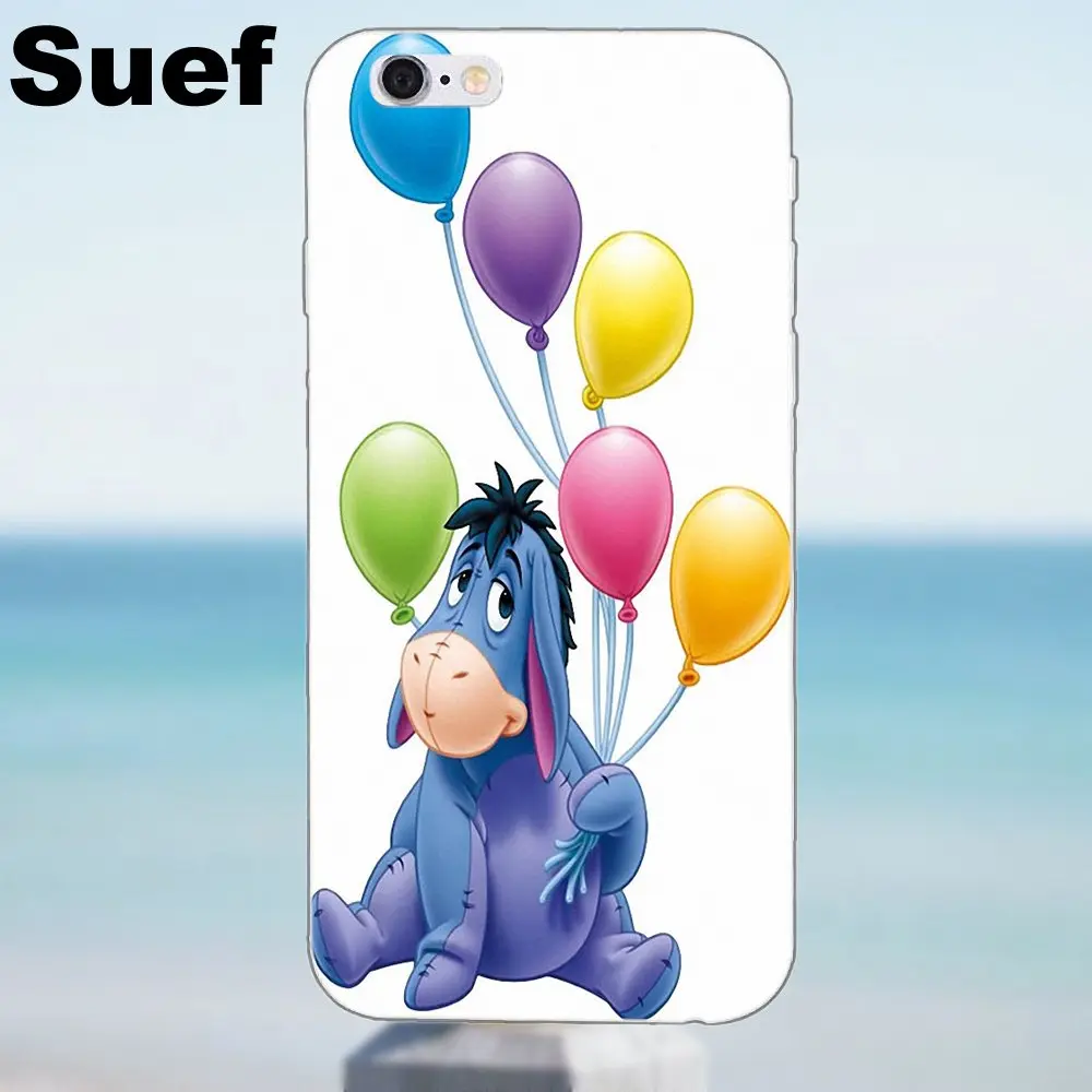 Для мобильных телефонов iPhone 4 4S 5 5S 5C SE 6 6S 7 8 Plus X samsung Galaxy A3 A5 J1 J3 J5 J7 чехол из ТПУ для мобильного сумки, забавный рисунок "Ослик" арт Винни Пух - Цвет: as picture