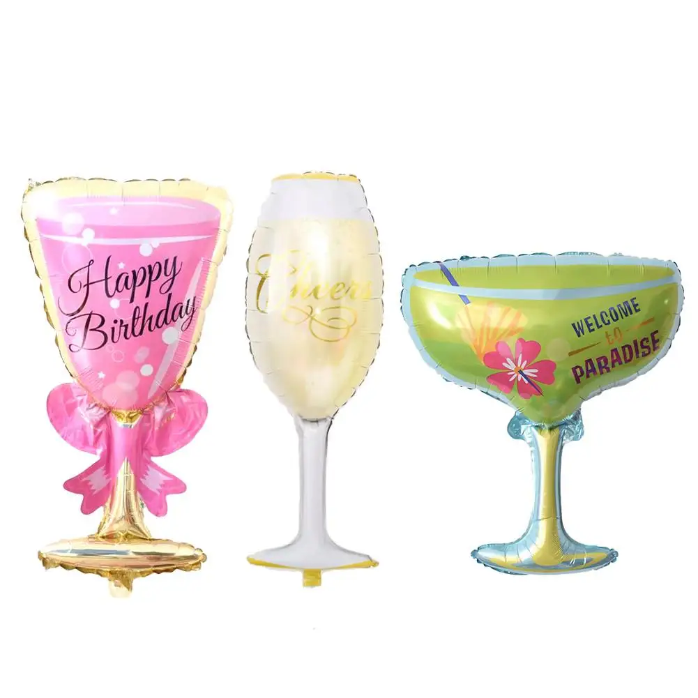 Набор воздушных шаров большая бутылка шампанского на день рождения стеклянный