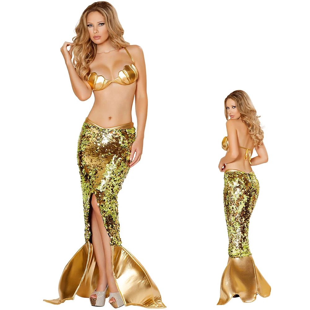 

VASHEJIANG Amazing Mermaid Tail Costume Adults Sexy Mermaid Princess Costume Fantasia Feminina Halloween Costumes for Women
