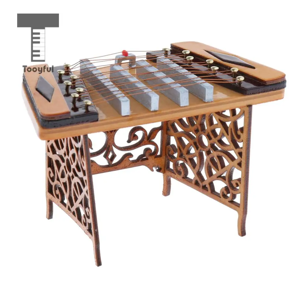 Мини Миниатюрный Yangqin Dulcimer музыкальный инструмент модель для детей Рождественский подарок