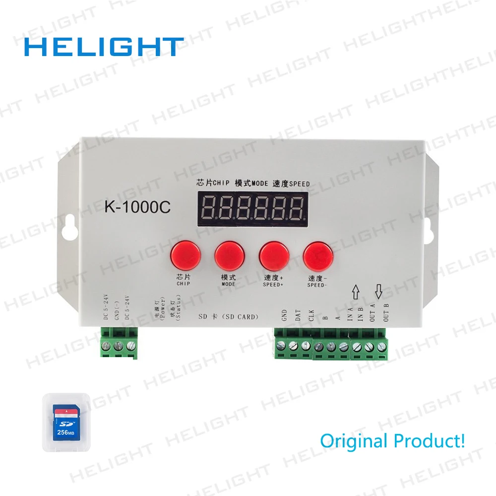 Флэш контроллер для ПК 2048 пикселей APA102/SK6812/WS2812B/WS2813/SK9822 5 ~ 24 В постоянного