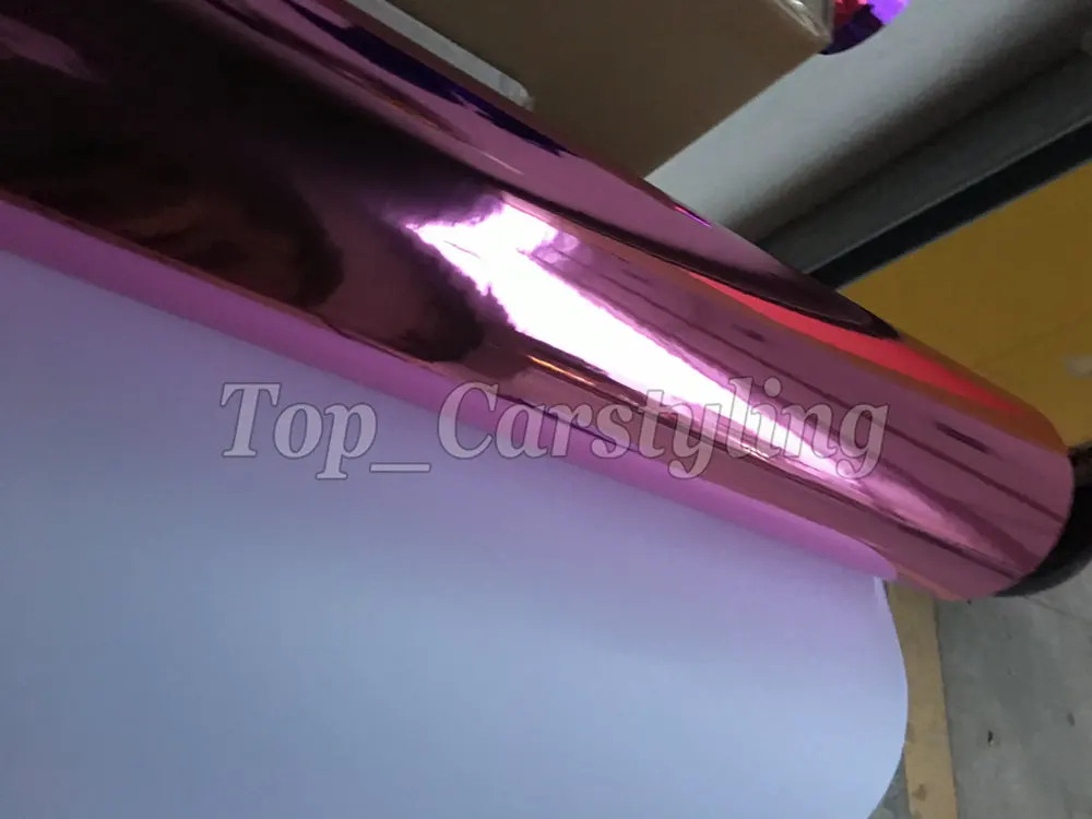 Розовая растягивающаяся хромированная зеркальная автомобильная пленка PROT Wrap S