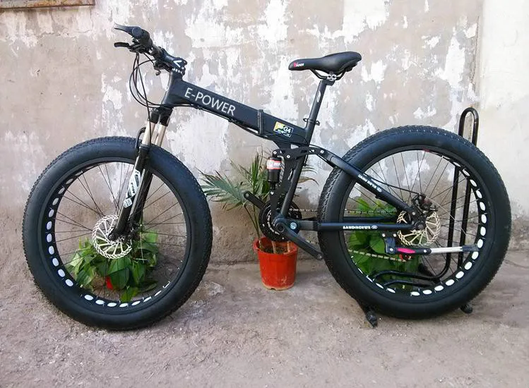 Kalosse 18kg Folding frame 26*4.0 tires Fat bicycle snow mountain bike bicicleta woman 21/24/27/30 speed | Спорт и развлечения