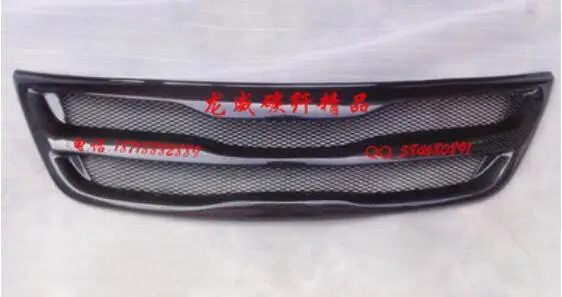 Carbon Fiber Высокое качество карбоновое волокно/ABS автомобильный передний бампер гоночные решетки решетка Вокруг Накладка для KIA Sorento 2009 2010 2011 2012 - Цвет: Carbon Fiber