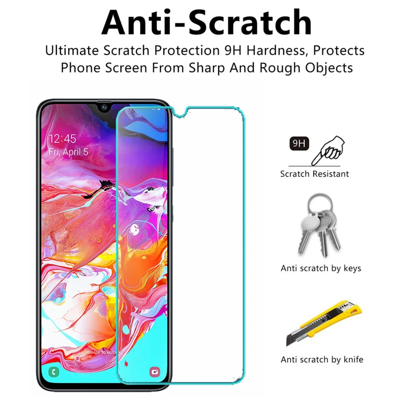 Закаленное стекло для Samsung Galaxy A50 2 шт. защитная пленка экрана A10 A20 A30 A40 A60 A70 A 50 30